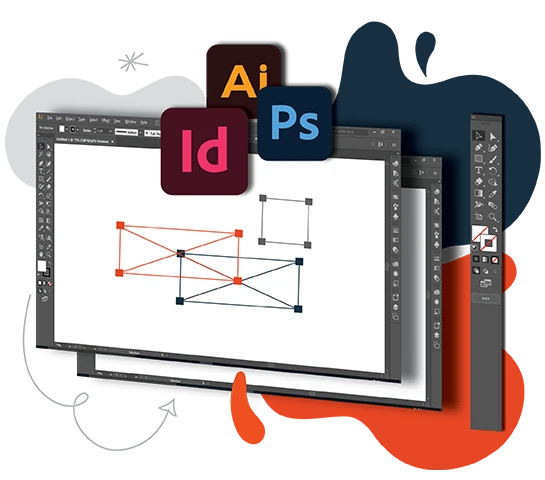 Mockup of Adobe Photoshop
