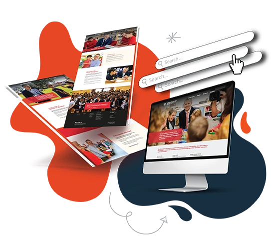 Mockup of websites designed by Emroy